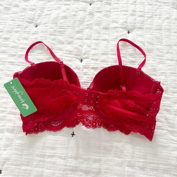 NEW Honeydew Intimates Garnet Red Lace Frida Convertible Push Up Bra 36B - Picture 5 of 6